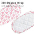 4 Pack, Cozy 32"x16"(Love) Gllquen Baby Bassinet Sheets Breathable Fitted Mattress Sheet, Elastic Travel Crib