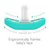Nanobebe Baby Pacifiers 0-3 Month, Orthodontic Silicone for Breastfeeding Babies, 4pk in Teal/Grey