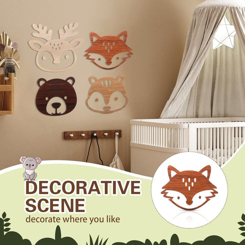 Hoteam Woodland Nursery Decor, Wooden Forest Animal Wall Decoration Woodland Baby Shower Decorations Nursery Decor