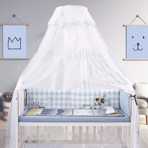 Joylife White Baby Toddler Bed Canopy Netting