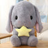 HOUPU Soft Toy - Sitting Lop Eared Rabbit, Easter White Rabbit Stuffed Bunny with Carrot Plush Toy