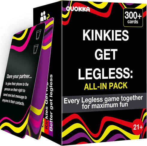QUOKKA Kinkies Get Legless All-in Pack 3 Adult Card Games in One