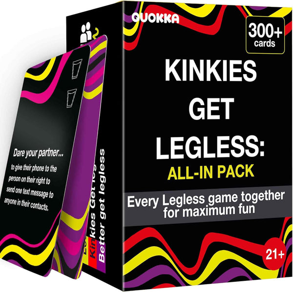 QUOKKA Kinkies Get Legless All-in Pack 3 Adult Card Games in One