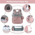 Backpack JOLLITO Baby Diaper Bag with Changing Station, Large Capacity, Stroller Straps and USB Charging Port, Baby