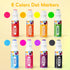 Jar Melo Washable Dot Markers, 8 Colors Dot Paints with 108 PDF & 10 Physical Activity Papers, Non-Toxic Bingo Daubers for Toddlers 2-4