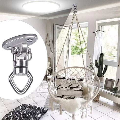 BeneLabel Swing Hanger, 800 LB Capacity with 2 Bearings, Safest Rotational Device for Aerial Silks, Yoga, Web Tree Swing