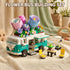 HJPLPXH Set 862 Flower rv Camper Van Building Piece Botanical Travel Bus with Opening Side Cabin Outdoor Table Chairs