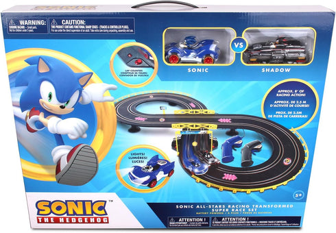 NKOK Sonic & Shadow RC Slot Car Set, Counts Laps, Great for Kids, Working Lights, Ages 5 and Up
