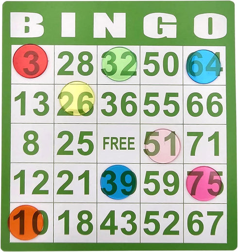 1000 Pcs of 3/4 inch Transparent Bingo Counting Chips, 8 Color Plastic Markers for Bingo Games, Math Counters