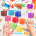 24 Pack, Stress Balls Fidget Toys for Kids: Mini Smile Face Stress Ball Stretchy Toys for Anxiety Stress Relief, Square