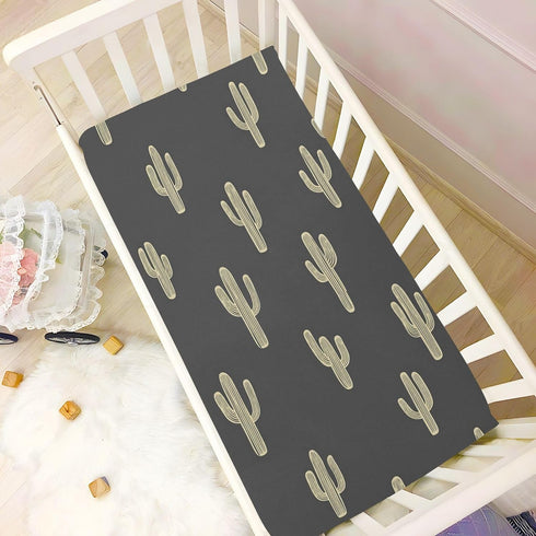 Sheet,52x28IN Pfrewn Crib Sheets for Boys Girls Cactus Boho Cacti Retro Fitted Crib Sheet Fits Standard Crib Mattress