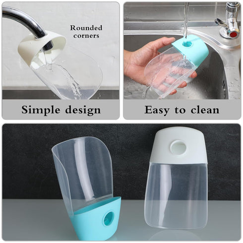 Gjinxi 2 Pack Bathtub Extender Silicone Faucet Extender for Kids Kitchen Sink Bathtub Spout Baby Bathroom Faucet
