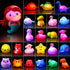 24 Packs Baby Bath Light Up Toys, Floating Rubber Animal Toys for