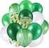 60 Pieces 12 Inch Green and White Balloons, Green Marble Confetti for Summer Party Decoration
