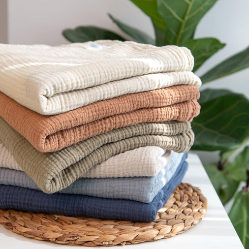 3Pack(Olive) lulumoon Muslin Swaddle Blanket Baby - Cotton Swaddling Blanket Soft Baby Receiving Blankets Neutral