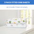 28x52 Inch (Pack 2), Delta Children Fitted Crib Sheets for Girls and Boys - Crib Sheet for Standard Crib and Toddler