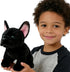 TUKVESZE 8.6 inch French Bulldog Stuffed Animal, Realistic Puppy Plush Cute Soft Dog Gifts for Boys and Girls (Black)