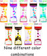 CAILINK 9 Pack Liquid Motion Bubbler, Floating Sensory Play Water Timer Fidget Toys for Adults and Kids, Colorful