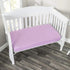 28x52 Baby Crib Fitted Sheet Poplin Natural Cotton for Standard Crib &Toddler Mattress Sheet Cover Solid Purple Girl