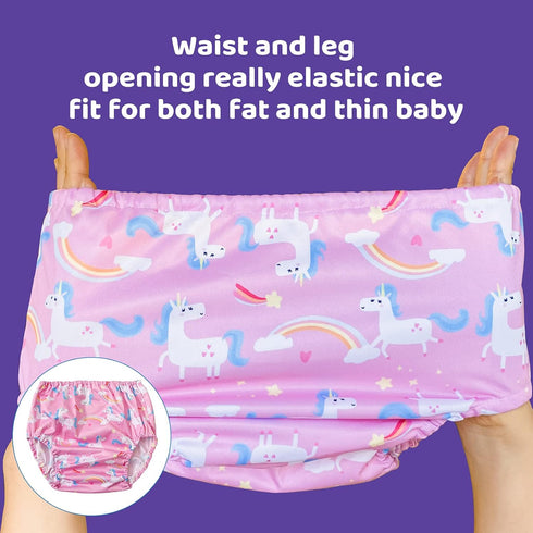 Waterproof Swim Diaper Cover with Good Elastic Rubber for Toddlers, Girl, 2t