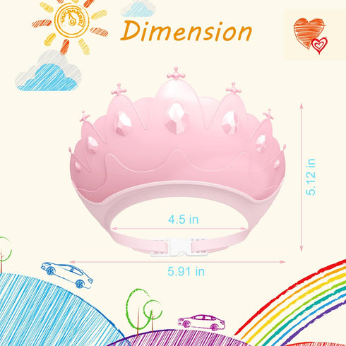 TinyGuardian set 0-9 Baby Shower Cap Shield, Baby bath shower cap, Visor Hat for Eye and Ear Protection for Years Old