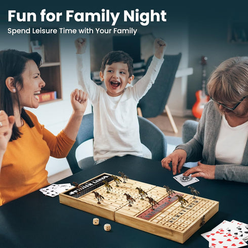 11 Horse Racing Board Game with Luxury Metal Horses, Horse Race Board Games Horse Racing Game Horse Race Game Foldable