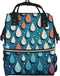 HCBPWVQA Water Drops Dots Diaper Bag with Changing Pad and Pacifier Holder, Multifunction