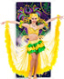 Blulu Mardi Gras Door Cover, New Orleans Carnival Decorative Hanging Welcome Banner Flag for Party
