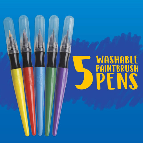 Crayola Washable No Drip Paint Brush Pens, Paint Set for Kids, 5 Count