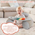 3-36 Upgraded Blublu Park Baby Donut Sit Me Up Floor Seat for Months, Wider U-Shape Inflatable Baby Seat with Cover