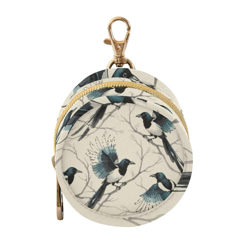 PYBUG Bird Round Pacifier Storage Case, Polyester & TPU Lined with Hook Buckle,