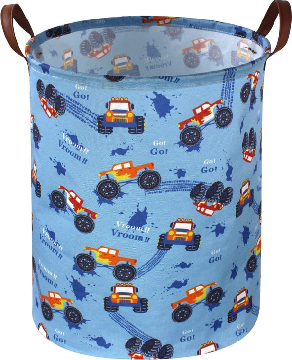 Kids Boys Hamper, Kids Laundry Basket Collapsible Monster Truck Storage Baskets for