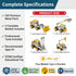 Ferthor Fun Set 8-12,4 Set 8-12 (330pcs) Erector for Boys Age Mini Metal Model for Kids,Engineering Metal Building