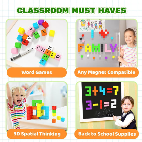 40pcs Magnetic Blocks for Toddler Toys, Large Building Blocks for Classroom, STEM Montessori Magnet Toys for Ages 3-6