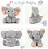TCBunny Baby Elephant Bedtime Stuffed Animal Plush Toy 11", Kids, Aichie (Grey).