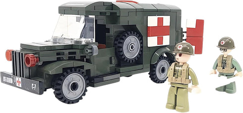General Jim's Military Building Blocks - US Army Ambulance WW2 Brick Building Vehicle Set for WWII Enthusiasts