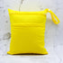 2pcs (3036-2-yellow+blue) Cloth Diaper Wet Dry Bags Waterproof Reusable with Two Zippered Pockets Travel Beach Pool