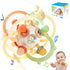Orzbow Baby Sensory Teething Teether Toys - Infant Montessori Silicone Rattle Balls for 3-6-12-18 Months Sucking Needs,