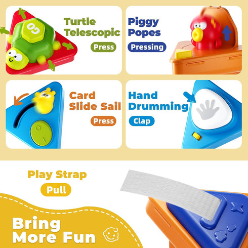 20-in-1 1 2 1-3, 1 2 Vanvimen Toddler Busy Board Activity Cube Toys, Montessori Toy for Year Old Boys Girls Kids, Early