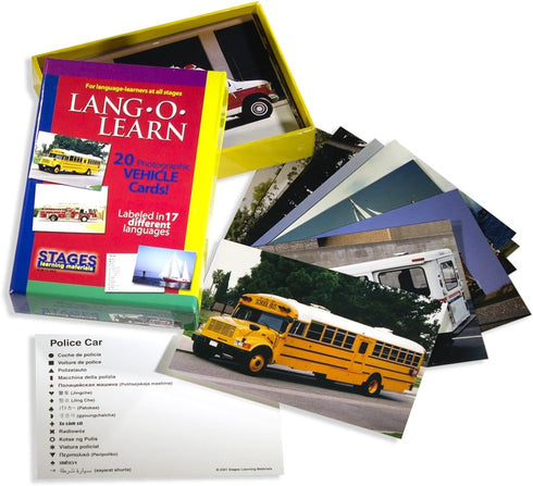 Stages Learning Lang-O-Learn ESL Vehicles Vocabulary Photo Flash Cards.