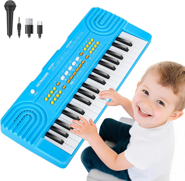 Drmukie Upgraded 37 Key Keyboard Piano Kids Toy for Toddlers Electric Pianos with