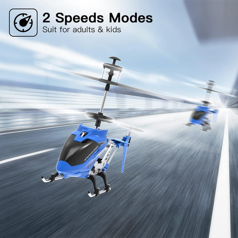Cheerwing SYMA S107H Remote Control Helicopter, Mini Helicopter with Gyro, Altitude Hold, Blue for Adults Kids