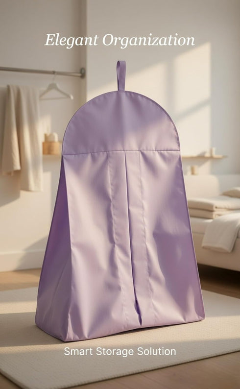 Light Purple Hanging Baby Diaper Caddy Organizer for Changing Station; Baby Nursery Dcor for Girls; Diaper Stacker