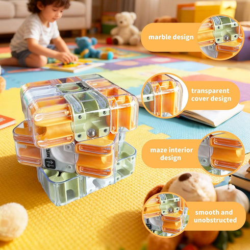 generic 3D Maze Cube Ball Labyrinth Puzzle Brain Teaser for Adults & Kids, Educational Learning Toys Logical Thinking