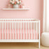 100% Butterblu Frankie Fitted Crib Sheet Organic Cotton for Baby & Toddler Mattress, Breathable for Boys & Girls, Pink