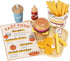 Wooden Play Fast Food Set Play Kitchen Accessories, Pretend Play Food Hamburger