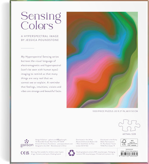Galison Sensing Colors 1000 Piece Puzzle - Jessica Poundstone Featuring Ephemeral Art from The Hyperspectral Series