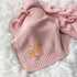 Monogrammed 2 Luxury Personalized Knit Embroidered Baby Name Blanket Custom Embroidered Cotton Nursery Blanket Gifts