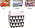 Square Canvas Toy Storage Bins, Collapsible Basket with Handle for Nursery Storage and Laundry