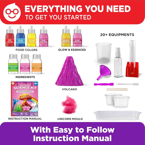 Set 8-10-12-14 8,9,10+ 50+ Doctor Jupiter Girls' Science Kit, Chemistry for Kids Ages Ideas for Year Old Girls | STEM